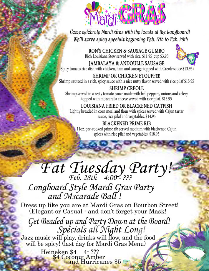 Read more about the article Celebrate Mardi Gras Locals Style at the Board