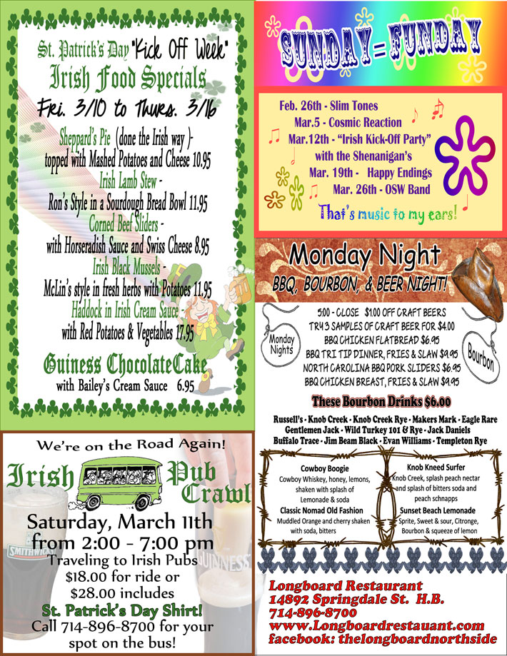 Read more about the article March Events and Specials