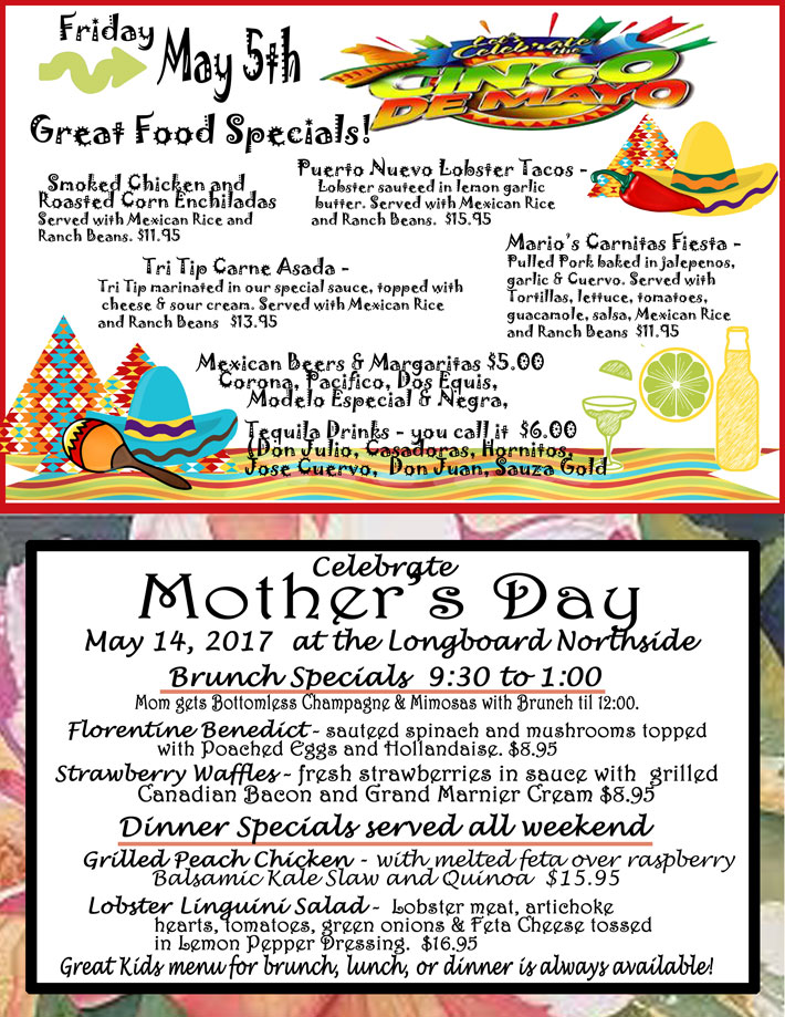 Read more about the article Cinco De Mayo and Mothers Day Specials