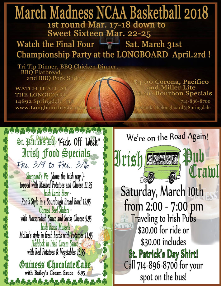 Read more about the article Watch all the March Madness Games at the Board