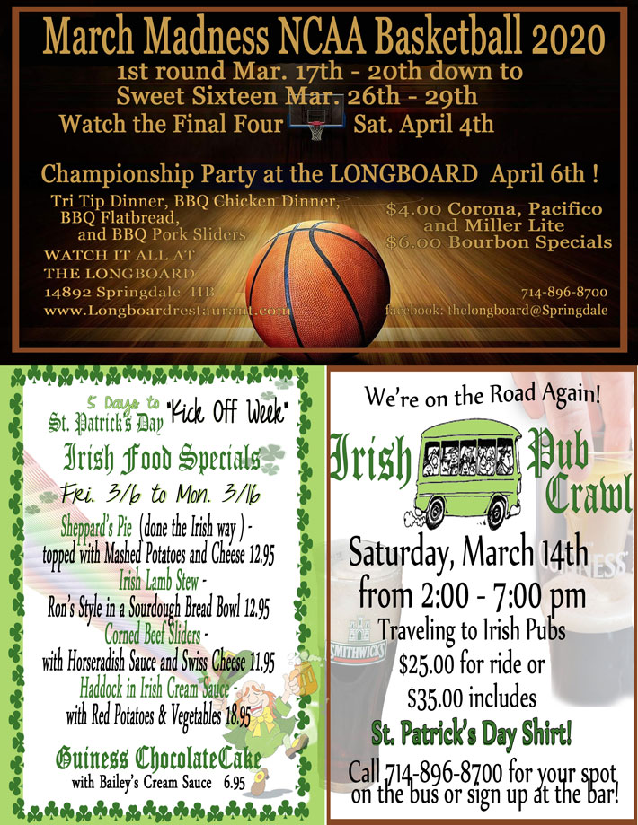 Read more about the article March Madness Specials – Come On In!