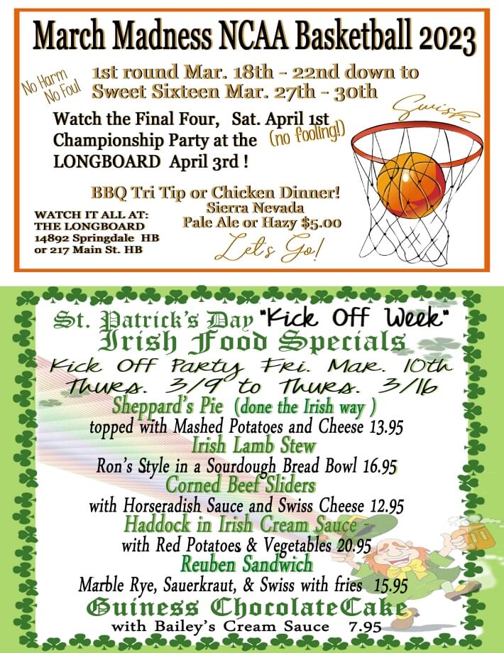 Read more about the article March Madness – St Patrick’s Specials